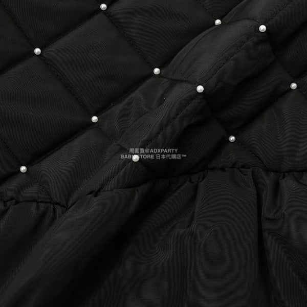 日本童裝 Ly# mine 珍珠絎縫荷葉邊收腰夾棉外套 100-150cm 女童款 冬季 (適合初秋、香港平均溫度）OUTERWEAR 