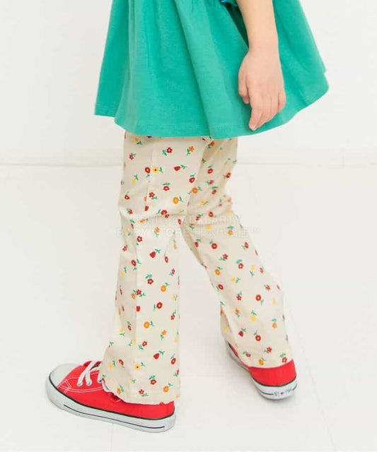 日本童裝 BREEZE 心型口袋牛仔喇叭長褲 80-140cm女童款 春季 PANTS