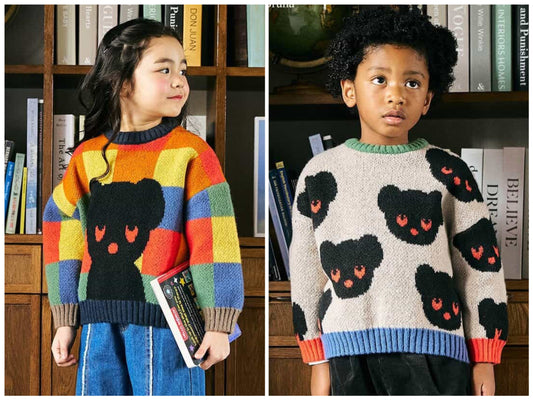 日本童裝 F.O.KIDS x Black Bear Dick Bruna 黑熊針織衫 80-140cm 男童款/女童款 秋冬季 Tops 其他品牌童裝