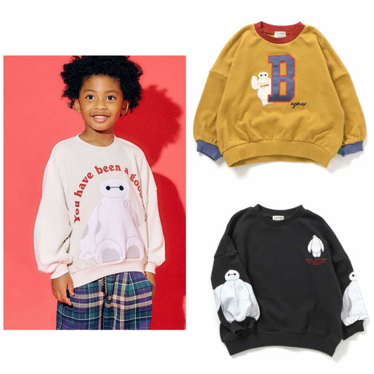 日本童裝 F.O.KIDS x Disney Baymax衛衣 80-140cm 男童款 秋冬季 Tops 其他品牌童裝