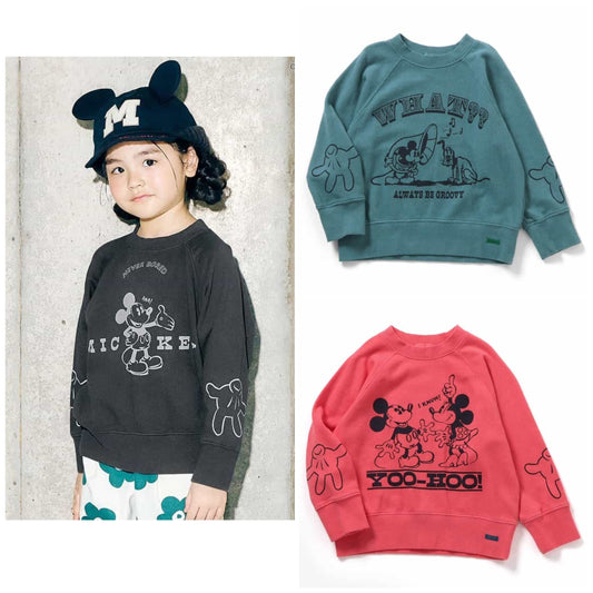 日本童裝 F.O.KIDS x Disney 印花衛衣 80-160cm 男童款/女童款 秋冬季 TOPS 其他品牌童裝