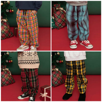 日本童裝 BREEZE 格仔長褲 80-150cm 男童款/女童款 冬季 Pants Christmas 聖誕快樂特輯 聖誕服裝/飾物配件 聖誕紅/新年紅