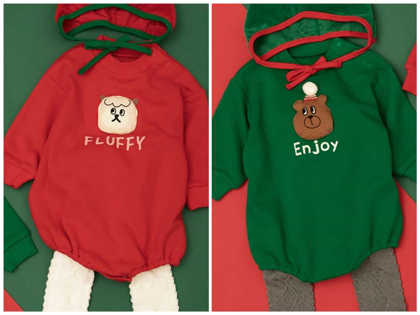 日本童裝 BREEZE 連衣 70-80cm 男童款/女童款 初生嬰兒 冬季 Jumpsuit Christmas 聖誕快樂特輯 聖誕服裝/飾物配件 聖誕紅/新年紅