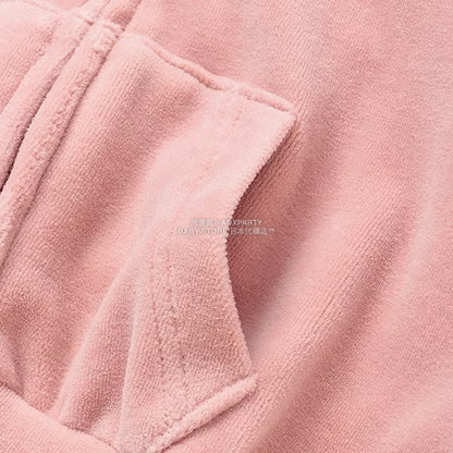 日本童裝 Ly# mine 天鵝絨皺褶拉鍊連帽外套 100-150cm 女童款 冬季 OUTERWEAR