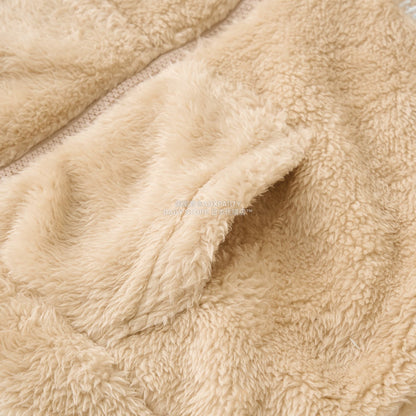 日本童裝 Ly# mine 【Studio Haneul】 毛毛拉鍊連帽衫 100-140cm 女童款 冬季 OUTERWEAR