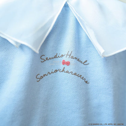 日本童裝 Ly# mine x Sanrio 2Way 前後兩著 薄紗領衛衣 100-140cm 女童款 冬季 TOPS