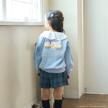 日本童裝 Ly# mine x Sanrio 2Way 前後兩著 薄紗領衛衣 100-140cm 女童款 冬季 TOPS