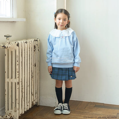 日本童裝 Ly# mine x Sanrio 2Way 前後兩著 薄紗領衛衣 100-140cm 女童款 冬季 TOPS