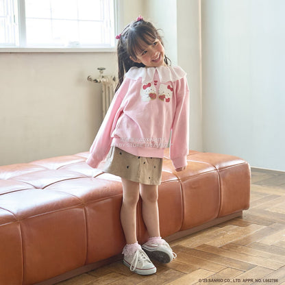 日本童裝 Ly# mine x Sanrio 2Way 前後兩著 薄紗領衛衣 100-140cm 女童款 冬季 TOPS