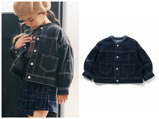 日本童裝 SERAPH 牛仔外套 80-140cm 女童款 秋季 OUTERWEAR