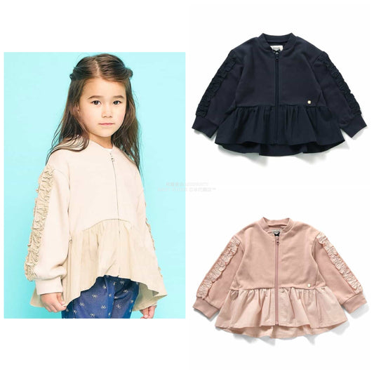 日本童裝 SERAPH 荷葉邊袖子外套 80-140cm 女童款 秋季 OUTERWEAR