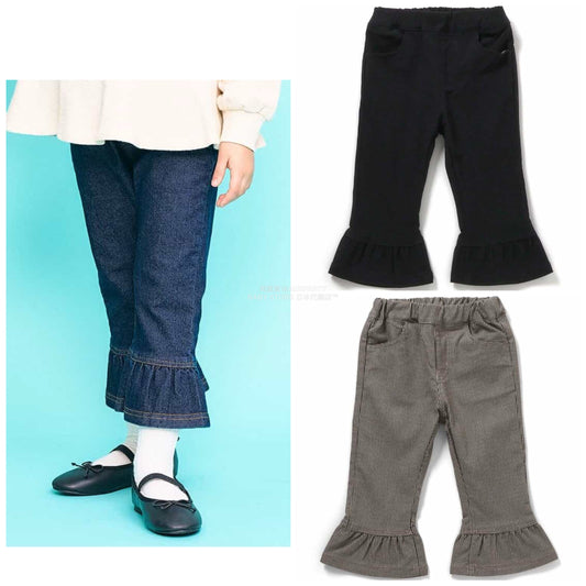 日本童裝 SERAPH 裙邊七分褲 80-140cm 女童款 秋季 PANTS
