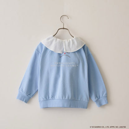 日本童裝 Ly# mine x Sanrio 2Way 前後兩著 薄紗領衛衣 100-140cm 女童款 冬季 TOPS