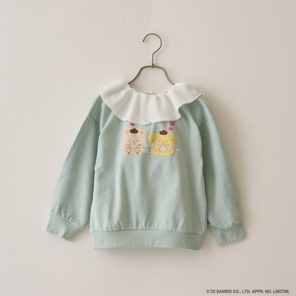 日本童裝 Ly# mine x Sanrio 2Way 前後兩著 薄紗領衛衣 100-140cm 女童款 冬季 TOPS