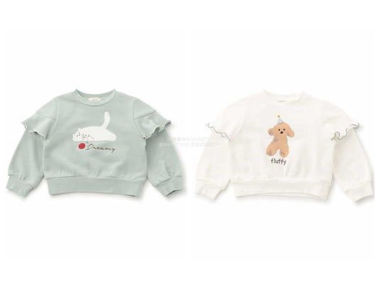日本童裝 SERAPH 後背荷葉邊衛衣 80-140cm 女童款 秋季 TOPS