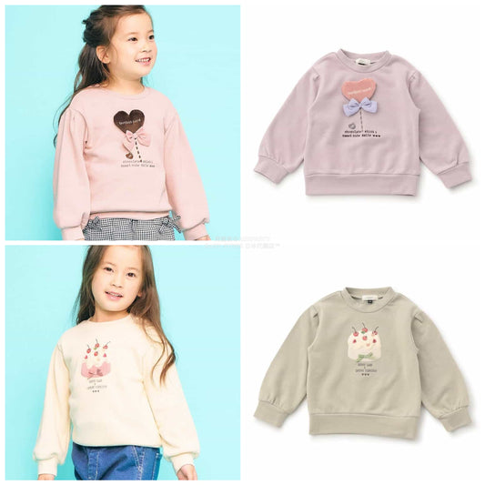 日本童裝 SERAPH 立體圖案衛衣 80-140cm 女童款 秋季 TOPS