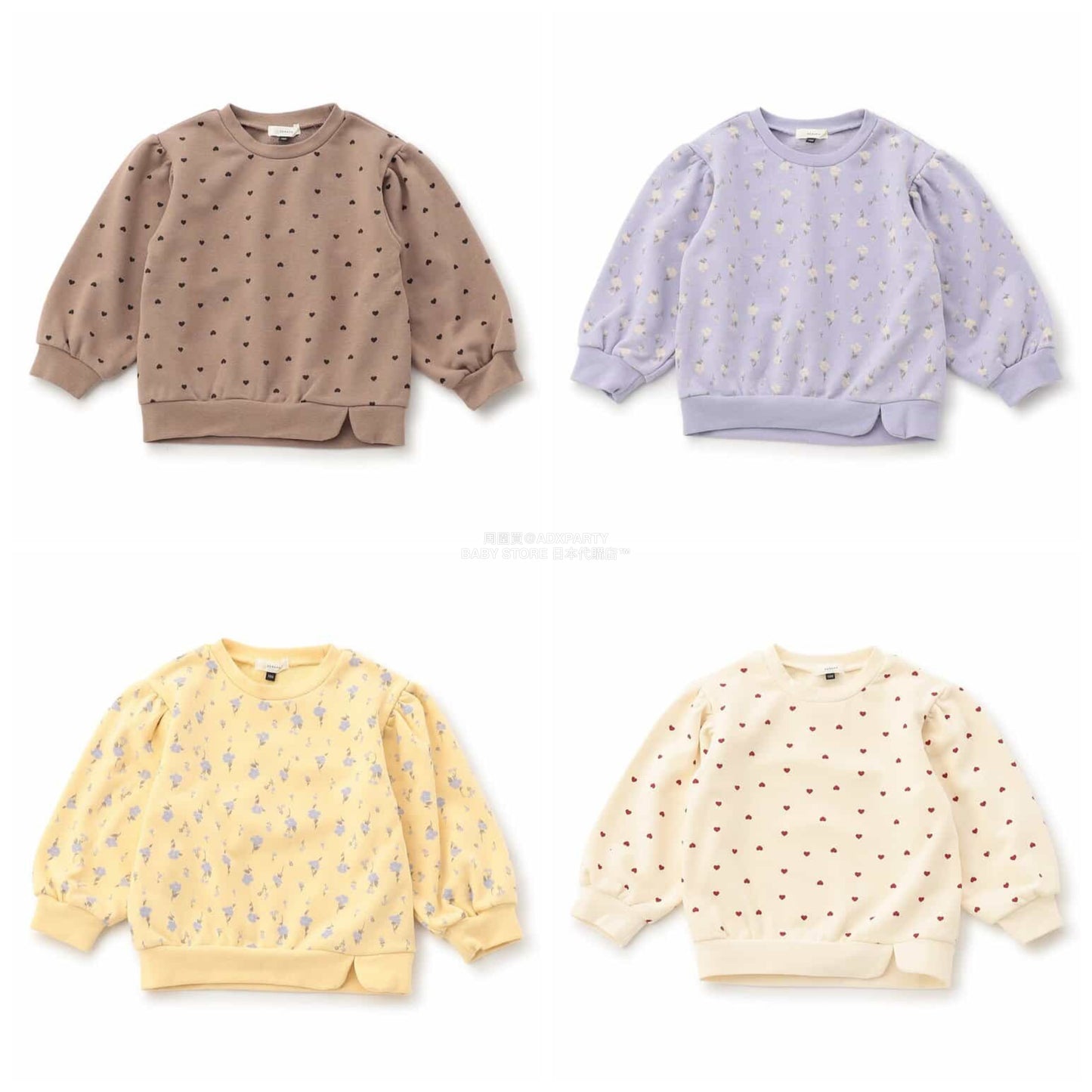 日本童裝 SERAPH 全印花衛衣 80-140cm 女童款 秋季 TOPS