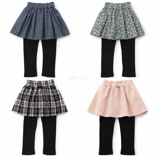 日本童裝 SERAPH 假兩件裙褲 80-140cm 女童款 秋季 PANTS