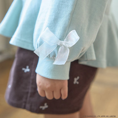 日本童裝 Ly# mine x Sanrio 荷葉邊剪影印花衛衣 100-140cm 女童款 冬季 TOPS