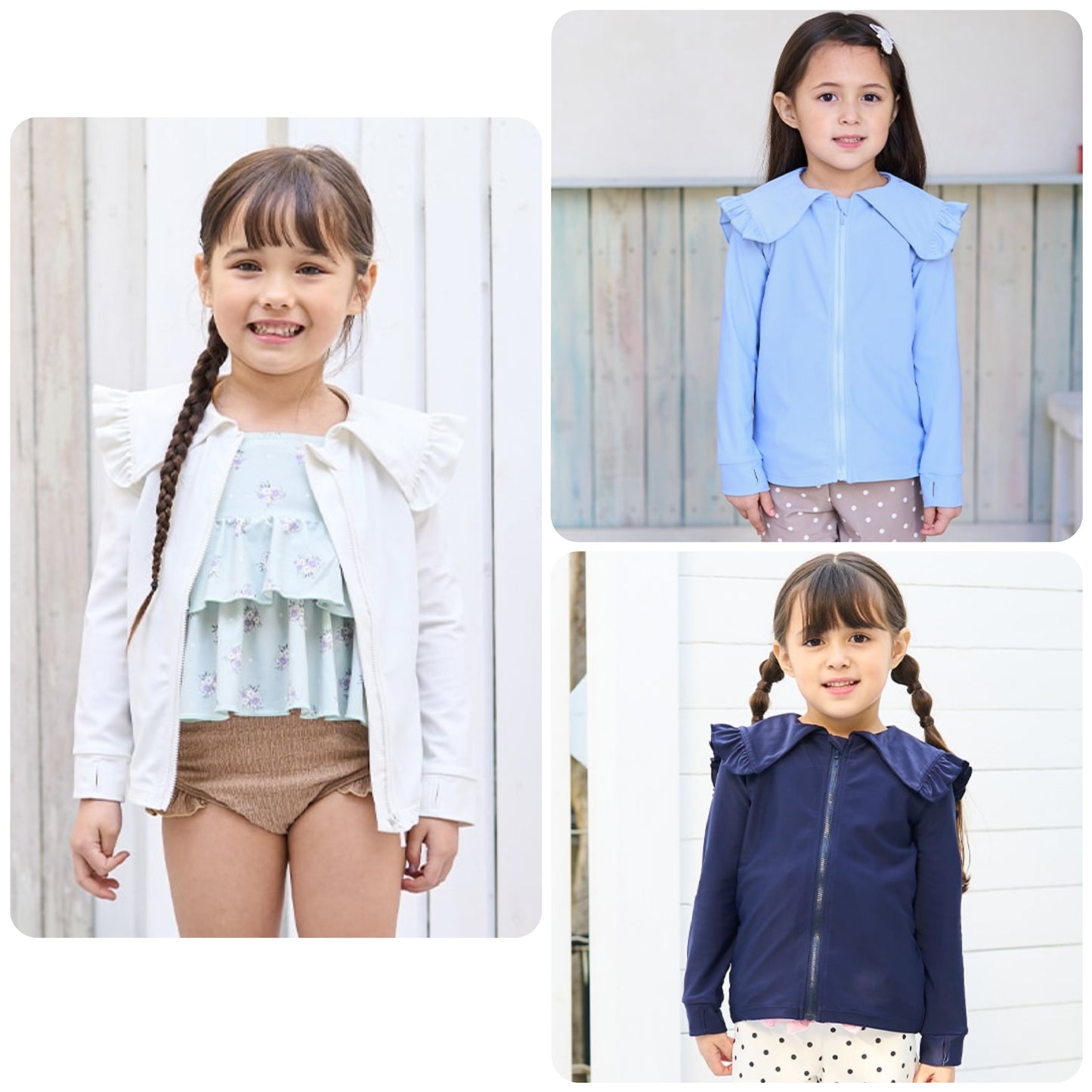 Japanese children's clothing Ly# mine UV protection swimsuit jacket 100-130cm girls summer swimsuit special edition [Japan pre-sale: mid-April 2025]
