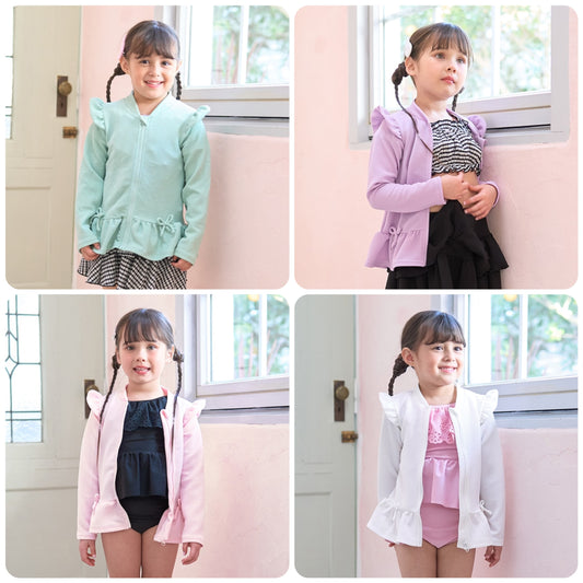 Japanese children's clothing Ly# mine UV protection swimsuit jacket 100-130cm girls summer swimsuit special edition [Japan pre-sale: mid-April 2025] 