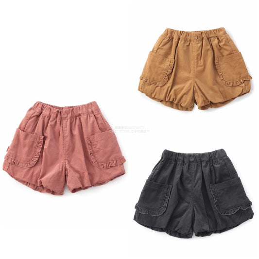 日本童裝 SERAPH 荷葉邊口袋燈籠短褲 80-140cm 女童款 秋季 PANTS
