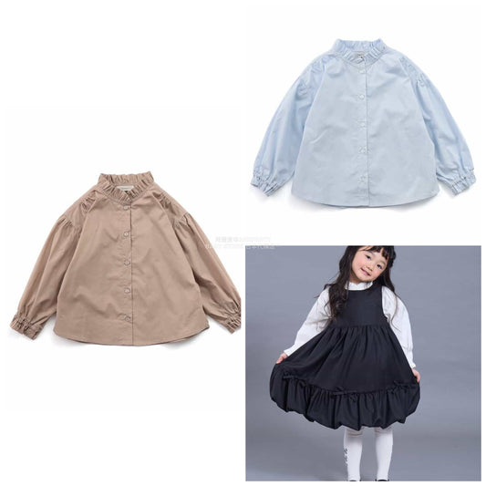 日本童裝 SERAPH 簡約襯衫 80-140cm 女童款 秋季 TOPS