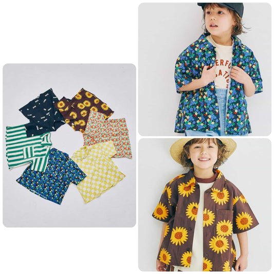 Japanese children's clothing p.prem#r summer shirt 80-140cm boys summer TOPS 