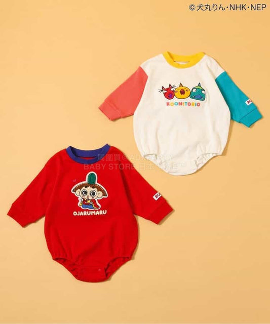 日本童裝 BREEZE x 邪留丸 印花連衣 70-80cm 男童款/女童款 初生嬰兒 春季 Jumpsuit