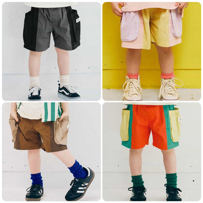 Japanese children's clothing p.prem#r work shorts 80-140cm boys' summer PANTS 