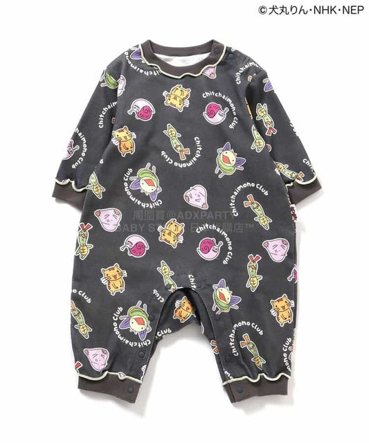 日本童裝 BREEZE x 邪留丸 印花連衣 70-80cm 男童款/女童款 初生嬰兒 春季 Jumpsuit