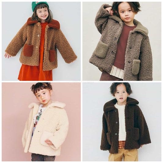 日本童裝 p.premier 泰迪毛夾棉保暖外套 80-140cm 男童款/女童款 初生嬰兒 秋季 (適合初秋、香港平均溫度、寒冷天氣）OUTERWEAR  
