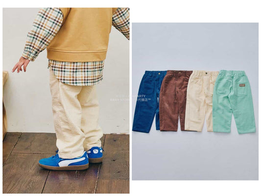 日本童裝 p.premier 燈芯絨直筒長褲 80-140cm 男童款/女童款 秋季  PANTS