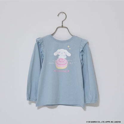 日本童裝 Ly# mine x Sanrio 2Way 前後兩著 肩部荷葉邊上衣 100-140cm 女童款 冬季 TOPS