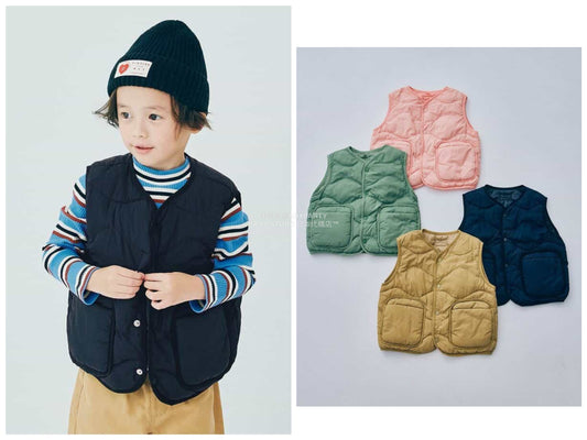 日本童裝 p.premier 絎縫夾棉背心外套 80-140cm 男童款/女童款 秋季  OUTERWEAR