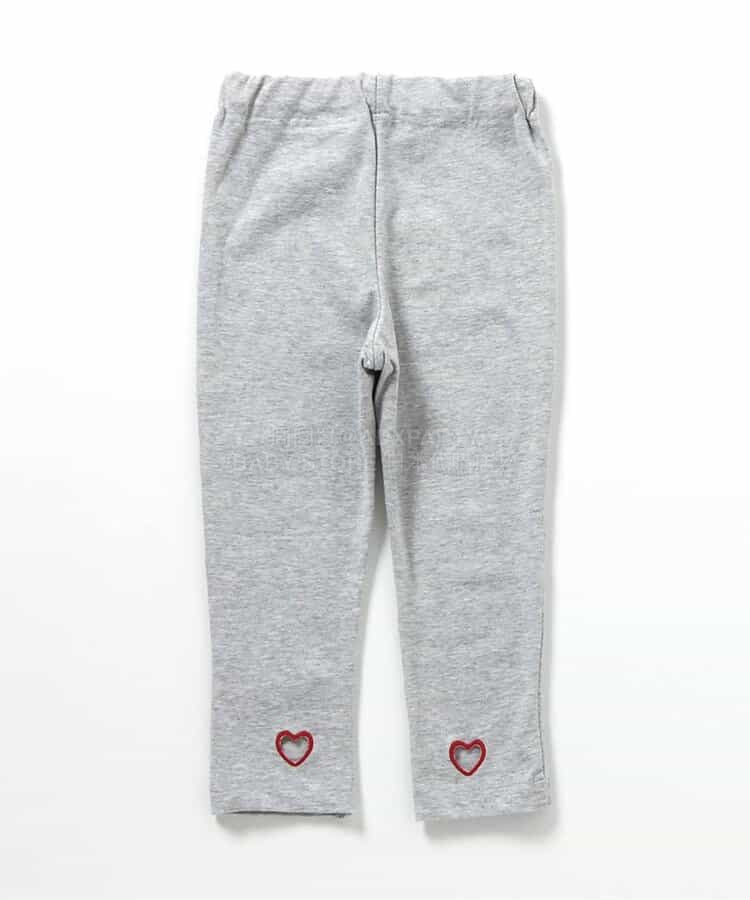 日本童裝 BREEZE 心型刺繡九分長緊身褲 80-130cm 女童款 春季 PANTS