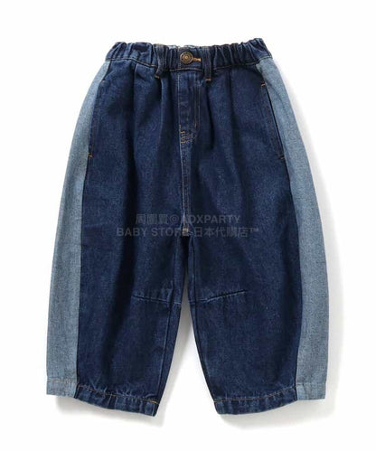 日本童裝 BREEZE 側條紋寬牛仔長褲 90-150cm 男童款 春季 PANTS