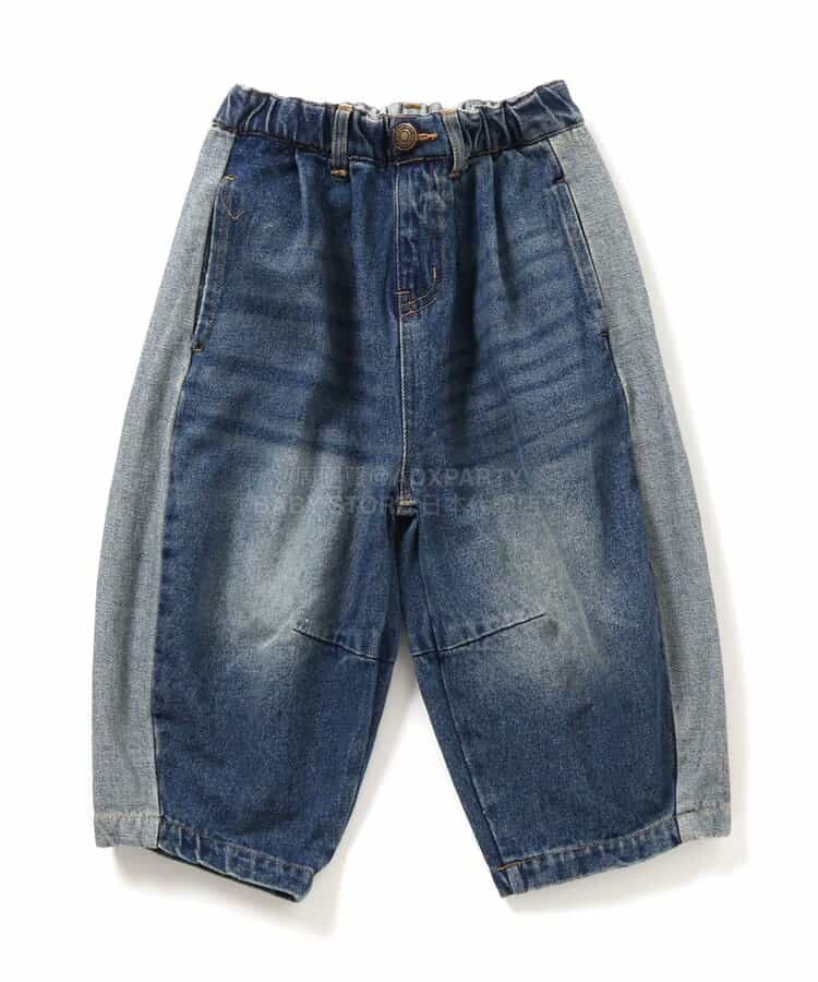 日本童裝 BREEZE 側條紋寬牛仔長褲 90-150cm 男童款 春季 PANTS