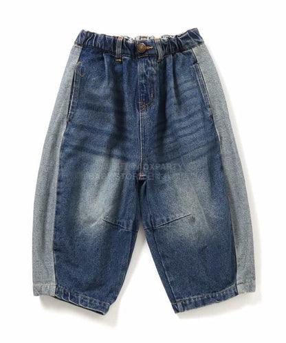 日本童裝 BREEZE 側條紋寬牛仔長褲 90-150cm 男童款 春季 PANTS