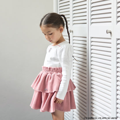 日本童裝 Ly# mine x Sanrio 刺繡圖案上衣 100-140cm 女童款 冬季 TOPS