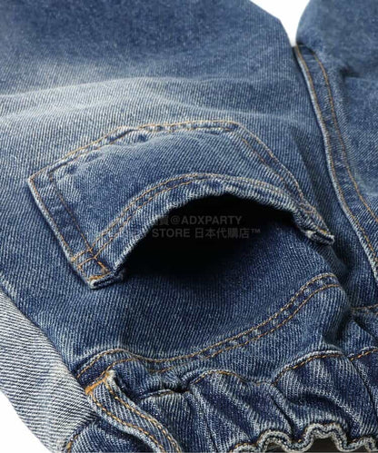 日本童裝 BREEZE 側條紋寬牛仔長褲 90-150cm 男童款 春季 PANTS