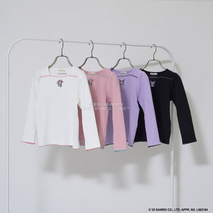 日本童裝 Ly# mine x Sanrio 刺繡圖案上衣 100-140cm 女童款 冬季 TOPS