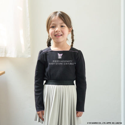 日本童裝 Ly# mine x Sanrio 刺繡圖案上衣 100-140cm 女童款 冬季 TOPS