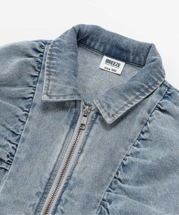 日本童裝 BREEZE 緞帶牛仔外套 90-140cm 女童款 春季 OUTERWEAR