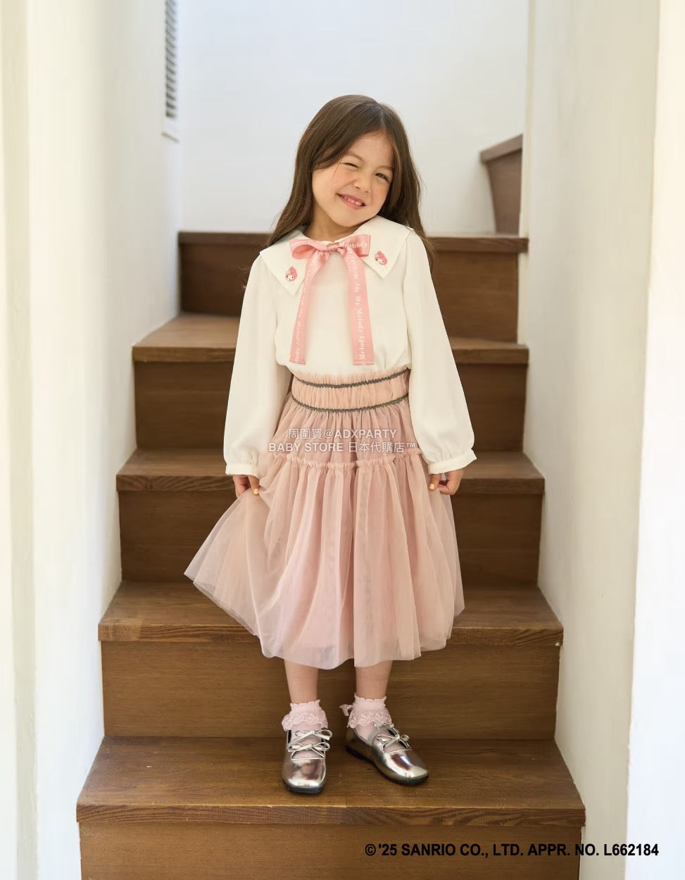 日本直送 Lycee mine 雙絲帶芭蕾舞平底鞋 16.5-19.5cm 鞋系列 其他品牌