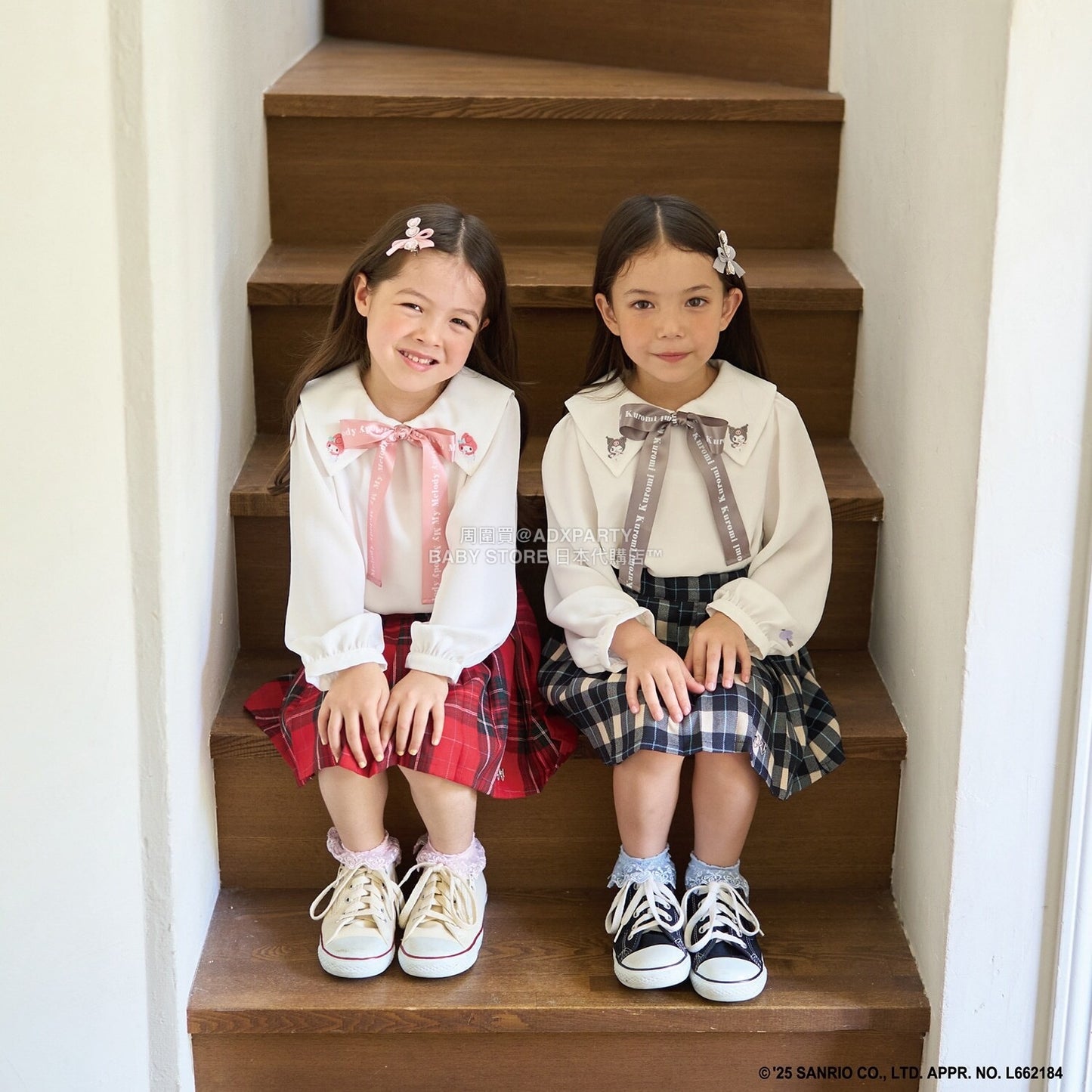 日本童裝 Ly# mine x Sanrio 蝴蝶結襯衫 100-140cm 女童款 冬季 TOPS