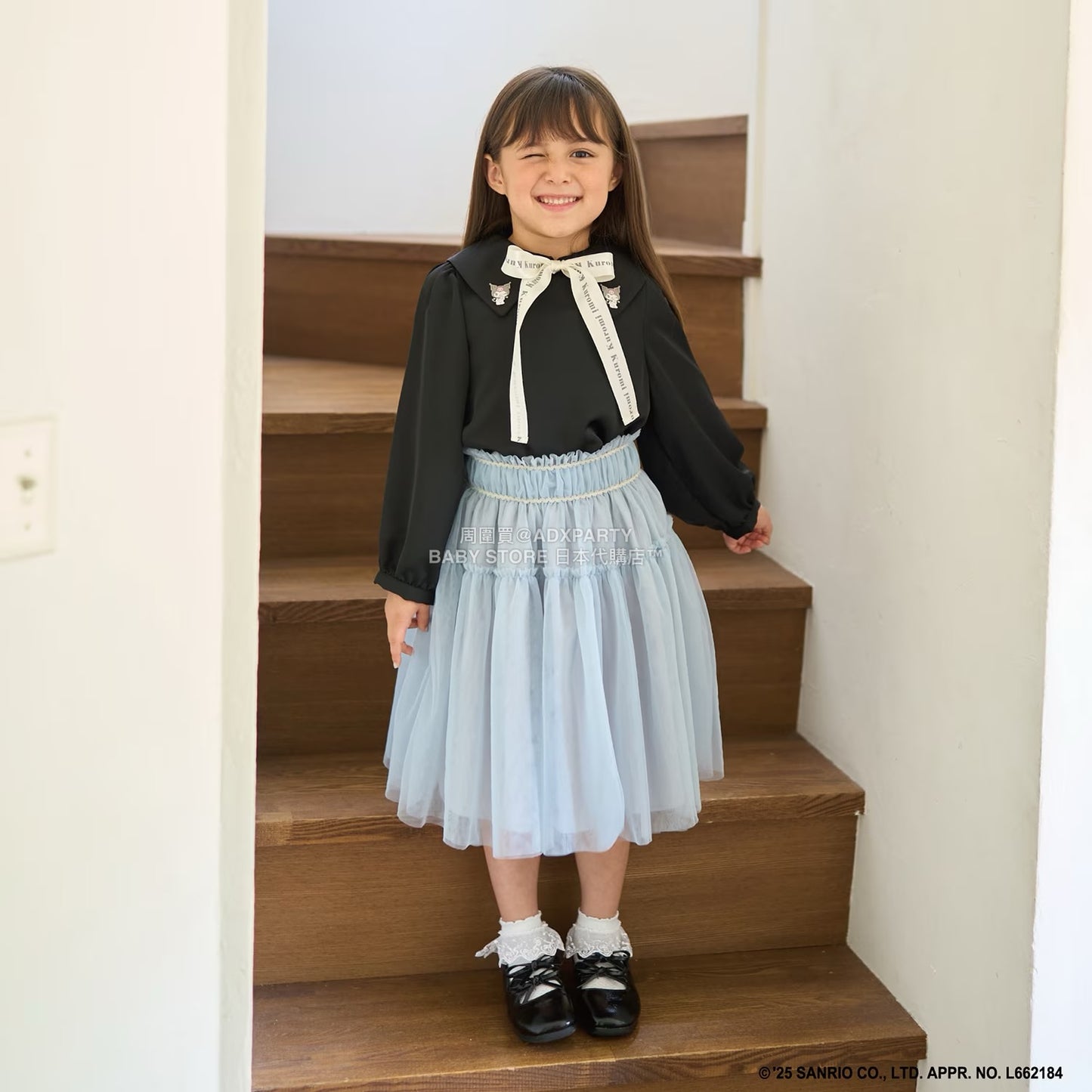 日本童裝 Ly# mine x Sanrio 蝴蝶結襯衫 100-140cm 女童款 冬季 TOPS