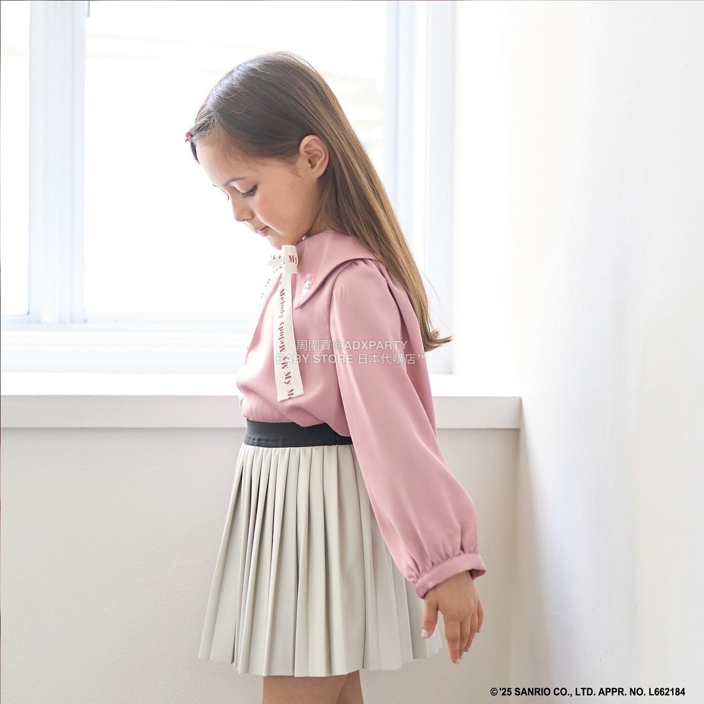 日本童裝 Ly# mine x Sanrio 蝴蝶結襯衫 100-140cm 女童款 冬季 TOPS