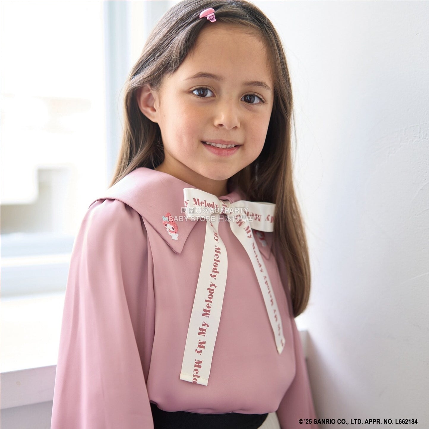 日本童裝 Ly# mine x Sanrio 蝴蝶結襯衫 100-140cm 女童款 冬季 TOPS