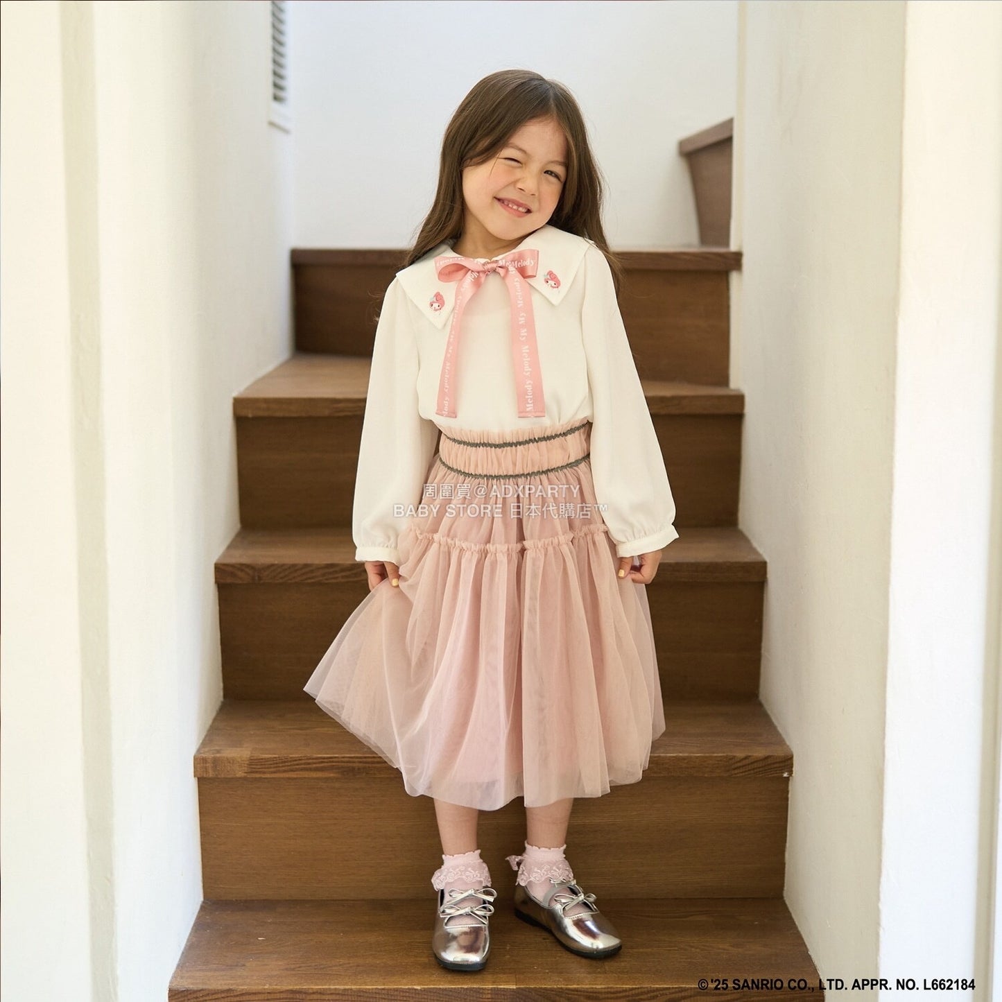 日本童裝 Ly# mine x Sanrio 蝴蝶結襯衫 100-140cm 女童款 冬季 TOPS